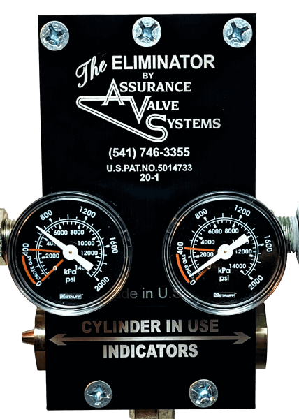 pressure gauges, both tanks full